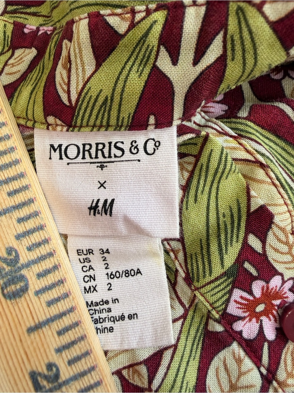 H&M William Morris collab floral cottagecore Fairy midi maxi dress long sleeves - Picture 8 of 8